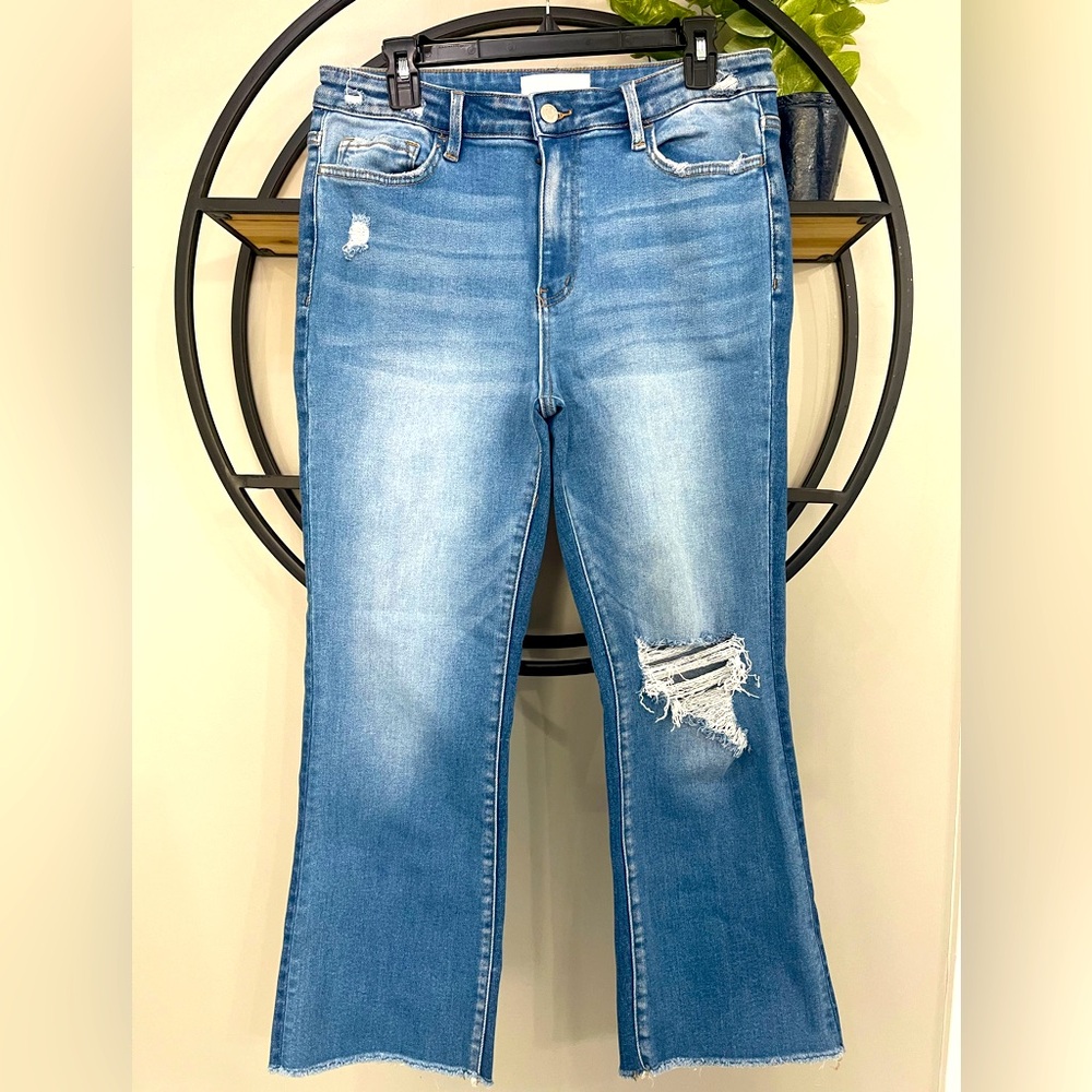 VERVET BY FLYING MONKEY Blue Distressed Jeans